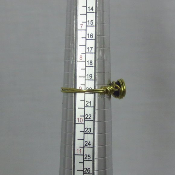 New Brass Wrapped Amethyst Hand Crafted Ring - Picture 8 of 9